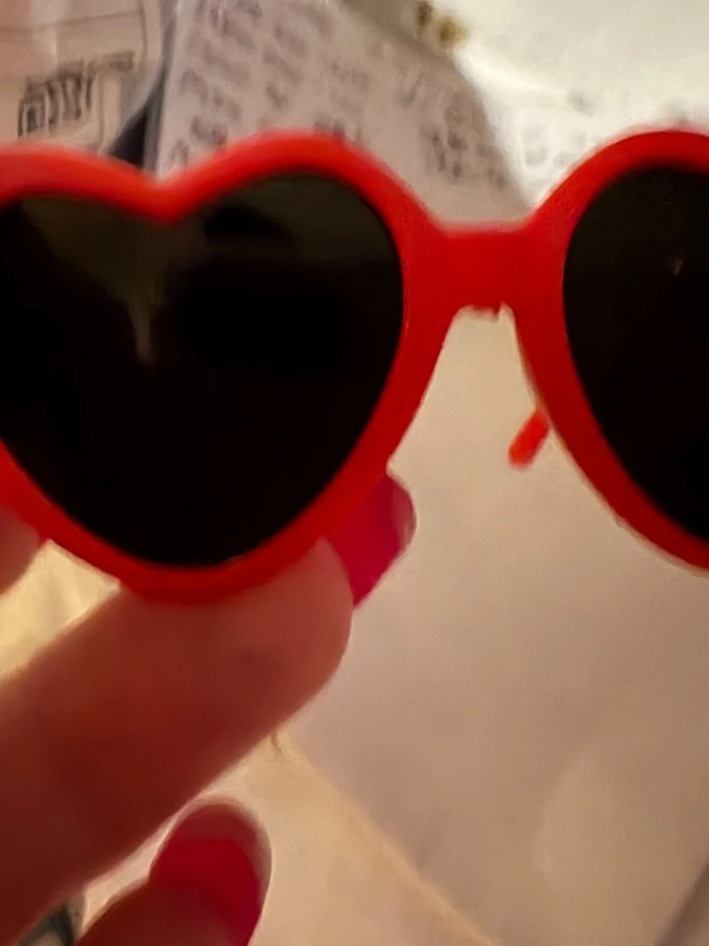 Red Heart-Shaped Dog Sunglasses - Fashion Pet Eyewear